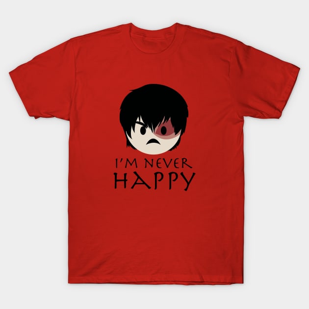 Prince Zuko Angry Emoji 3 "I'm Never Happy" T-Shirt by Prince_Tumi_1